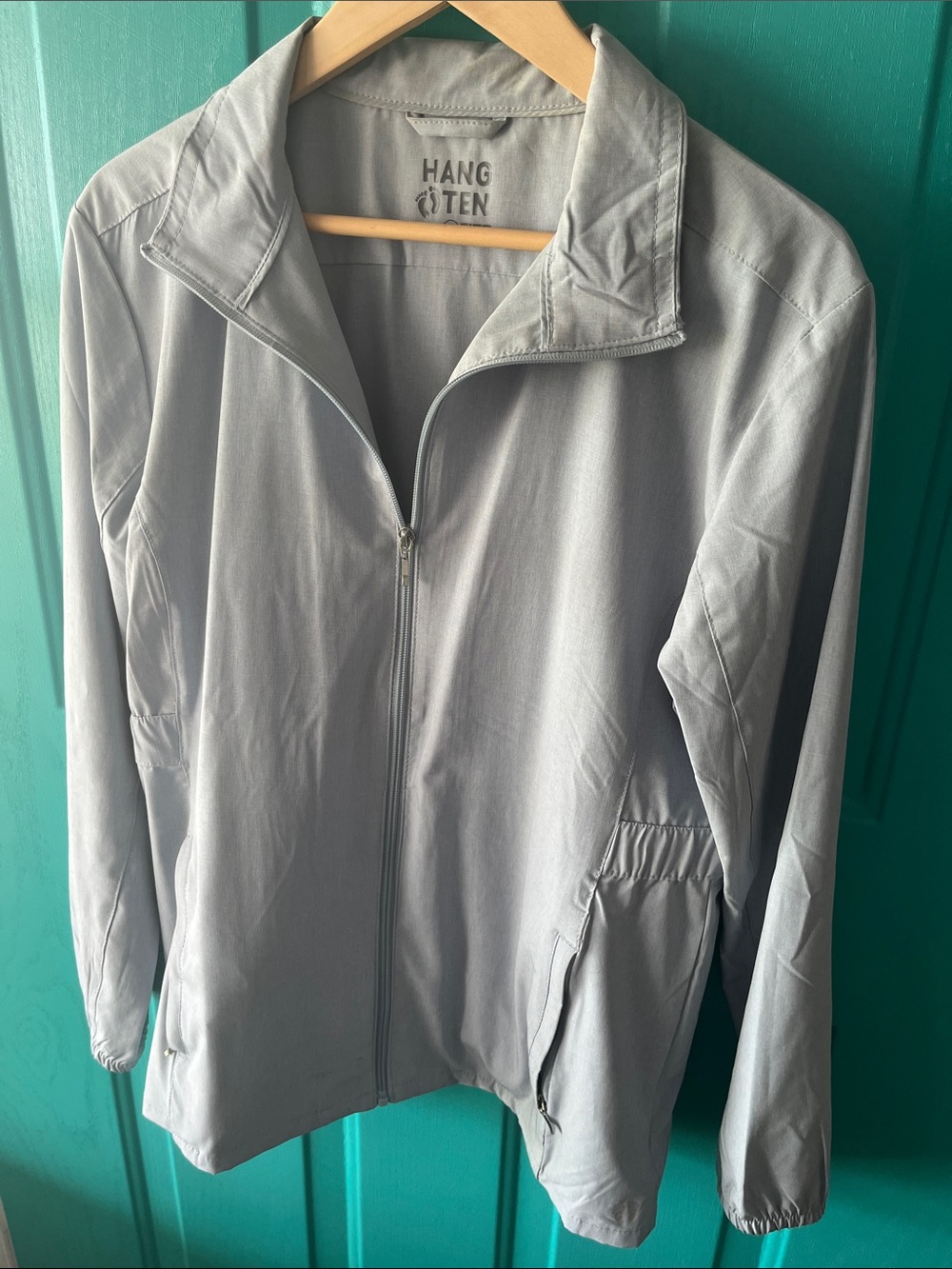 Hang Ten Women’s Light Gray Full-Zip Utility Jacket